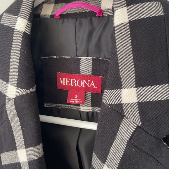 Fun Black and White Plaid Blazer - Picture 2 of 9